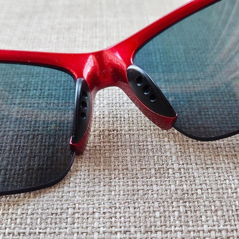 NYS City Men Sunglasses Red Wrap Frame Mirror Lenses Eye Wear Nautilus Avenue - Picture 8 of 11
